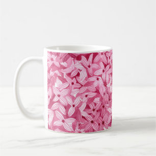 Watercolor lilac flowers: pink floral background coffee mug
