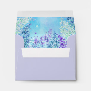 Watercolor Lilac Mint Aqua Purple Envelopes