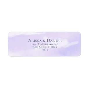 Watercolor Lilac Night Sky Address Label