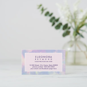 Watercolor Lilac Pinkish Ombre Elegant Business Card