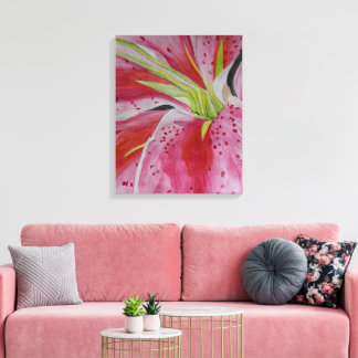 Watercolor Lily by DaraLyn J McColl, artist Canvas Print