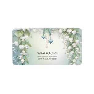 Watercolor Lily of the Valley Address Label