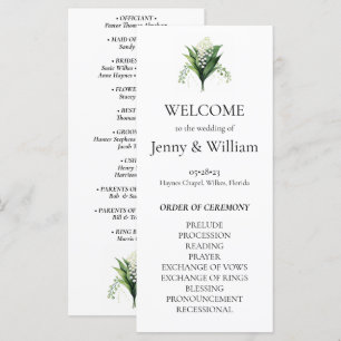 Watercolor Lily of the Valley Bridal Wedding