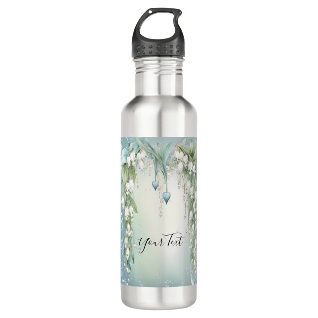 Watercolor Lily of the Valley Water Bottle (Front)