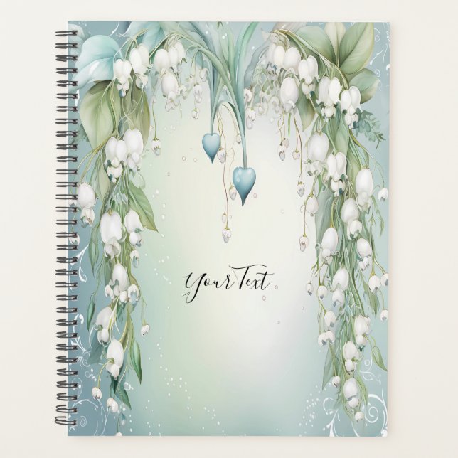 Watercolor Lily of the Valley Wedding Planner (Front)