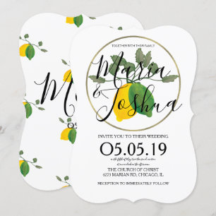 Watercolor Limoncillo Lime Lemon Invitation