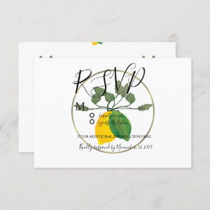 Watercolor Limoncillo Lime Lemon Wedding Invitation