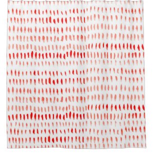 Watercolor lineart seamless pattern shower curtain