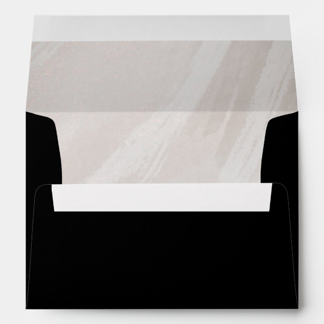 Watercolor Lined Black Envelope (Back (Bottom))