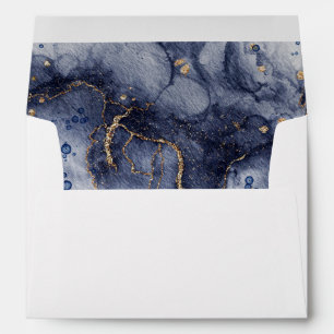 Watercolor Lined Envelope With Return Address