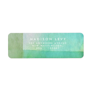 Watercolor Lines Modern Return Address Labels