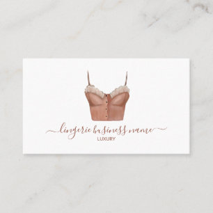 Watercolor Lingerie Fashion Business Card