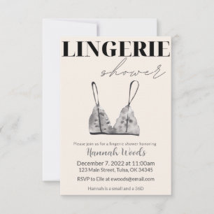 Watercolor Lingerie Shower Save The Date