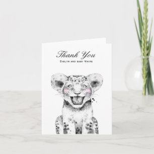 Watercolor Lion Cub   Baby Shower Thank You card