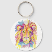 Watercolor Lion Head