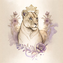 Watercolor Lioness 2
