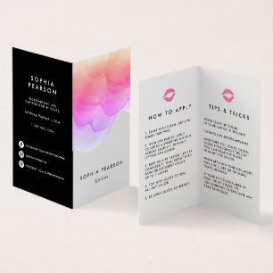 Watercolor Lip Product Distributor Tips & Tricks Business Card