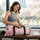 Watercolor Liquid Marble Pattern Personalised Name Duffle Bag<br><div class="desc">Watercolor Liquid Marble Pattern Personalised Name Duffle Bag Gym Bag Sports Bag features a pastel pink, green, purple and gold watercolor liquid marble pattern. Personalised with your name. Makes a great gift for birthday, Christmas, holidays, Mother's Day and back to school. Perfect for sports, gym, travel and more. Designed by...</div>