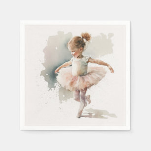 Watercolor Little Ballerina Napkins 