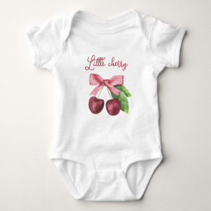 Watercolor little cherry baby bodysuit