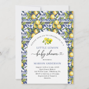 Watercolor Little Citrus Lemon Baby showInvitation Invitation
