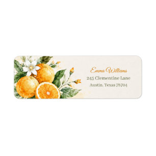 Watercolor Little Cutie Baby Shower Return Address