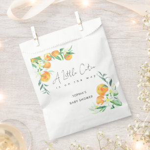 Watercolor Little cutie is on the way baby shower Favour Bags