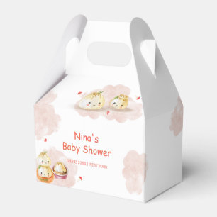 Watercolor Little Dumpling Mushroom Baby Shower Favour Box