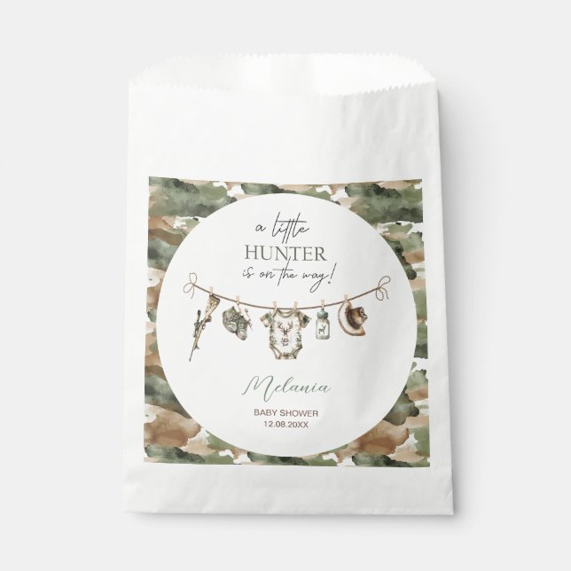    Watercolor Little Hunter  baby shower Favour Bags (Front)