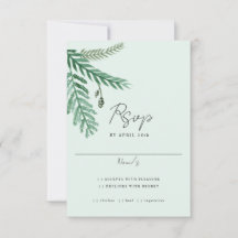 Watercolor Little Palm RSVP card