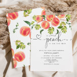 Watercolor Little peach is on the way baby shower  Invitation<br><div class="desc">Cute Watercolor Little peach is on the way baby shower Invitation.
Matching items available.</div>