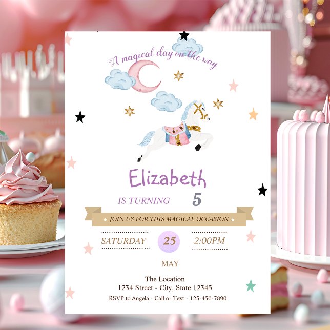 Watercolor Little Pony Birthday Invitation (Creator Uploaded)