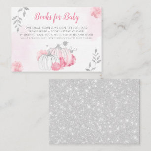 Watercolor Little Pumpkin Rose Gold Books for Baby Enclosure Card