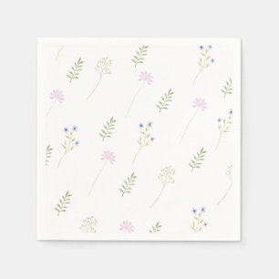 Watercolor Little Wildflower  Napkin