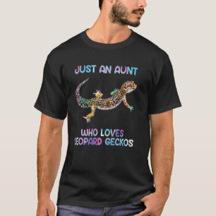 Watercolor Lizard Just An aunt Who Loves Leopard G T-Shirt