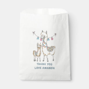 Watercolor Llama themed Baby Shower Favour Bags