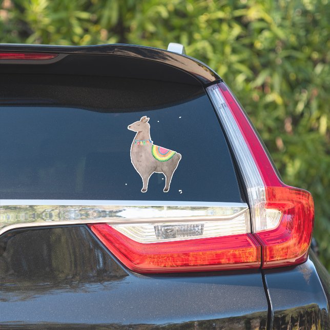 Watercolor llamas Cute Animal  (Car Side)