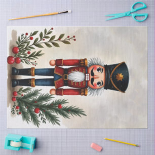 Watercolor llustrated Christmas Nutcracker Tissue Paper