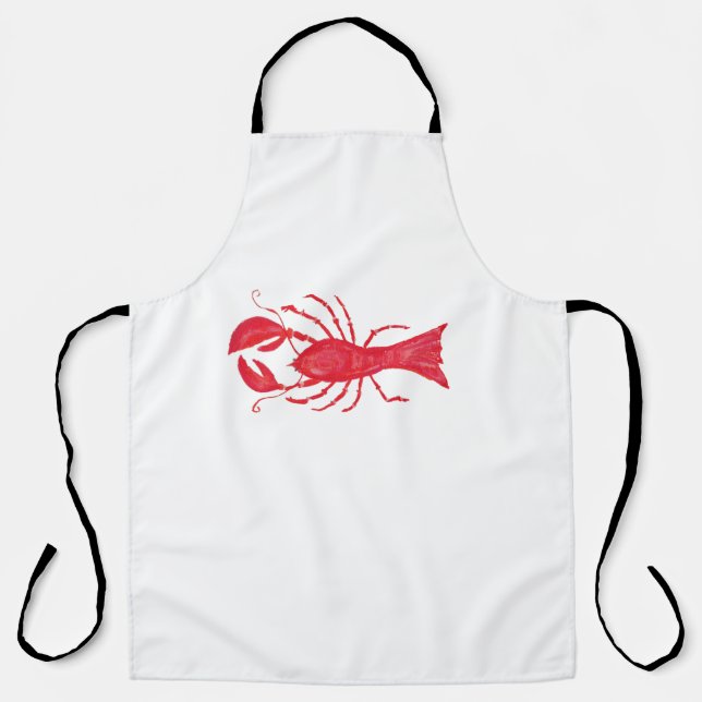 Watercolor Lobster by Charlotte Canzano Apron (Front)
