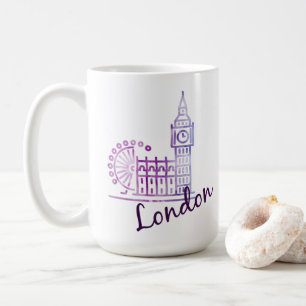 Watercolor London, Big Ben Coffee Mug