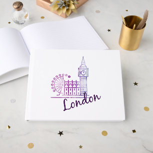 Watercolor London Big Ben Guest Book – Travel