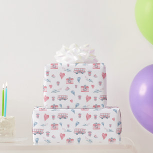 Watercolor London Pattern  Wrapping Paper