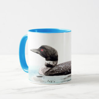 Watercolor Loon Art Mug