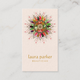 Watercolor Lotus Flower Logo Healing Massage Yoga Business Card