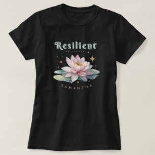 watercolor lotus flower motivational personalised T-Shirt