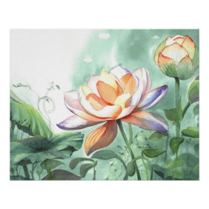 Watercolor Lotus Poster
