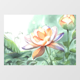 Watercolor Lotus Window Cling