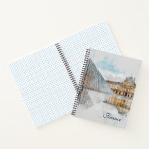 Watercolor Louvre Notebook – Paris Art Travel