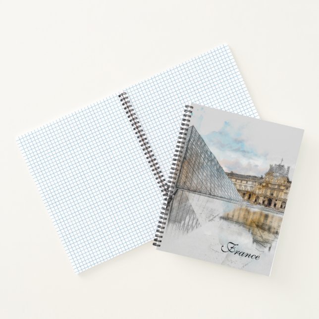 Watercolor Louvre Notebook – Paris Art Travel  (Inside)
