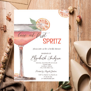 Watercolor  Love at First Spritz Invitation
